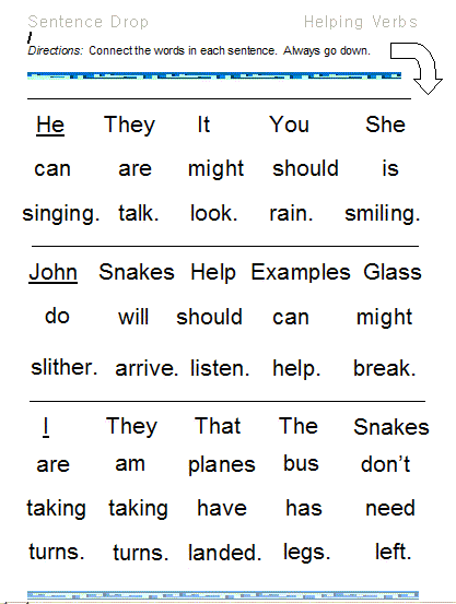 Helping Verbs â Word Lists, Activities, Worksheets, And More